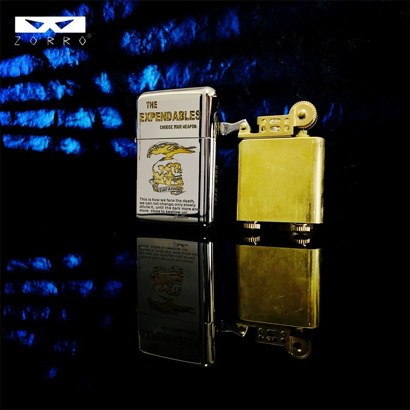 【三代敢死队】佐罗重磅新品佐罗超薄手感机黄铜机身内胆煤油打火机