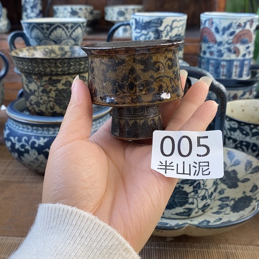 手工手绘青花高温陶瓷