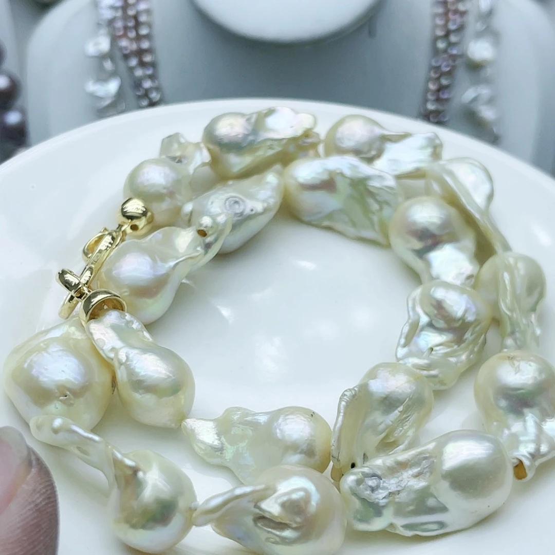 淡水珍珠颈饰钛钢春**实