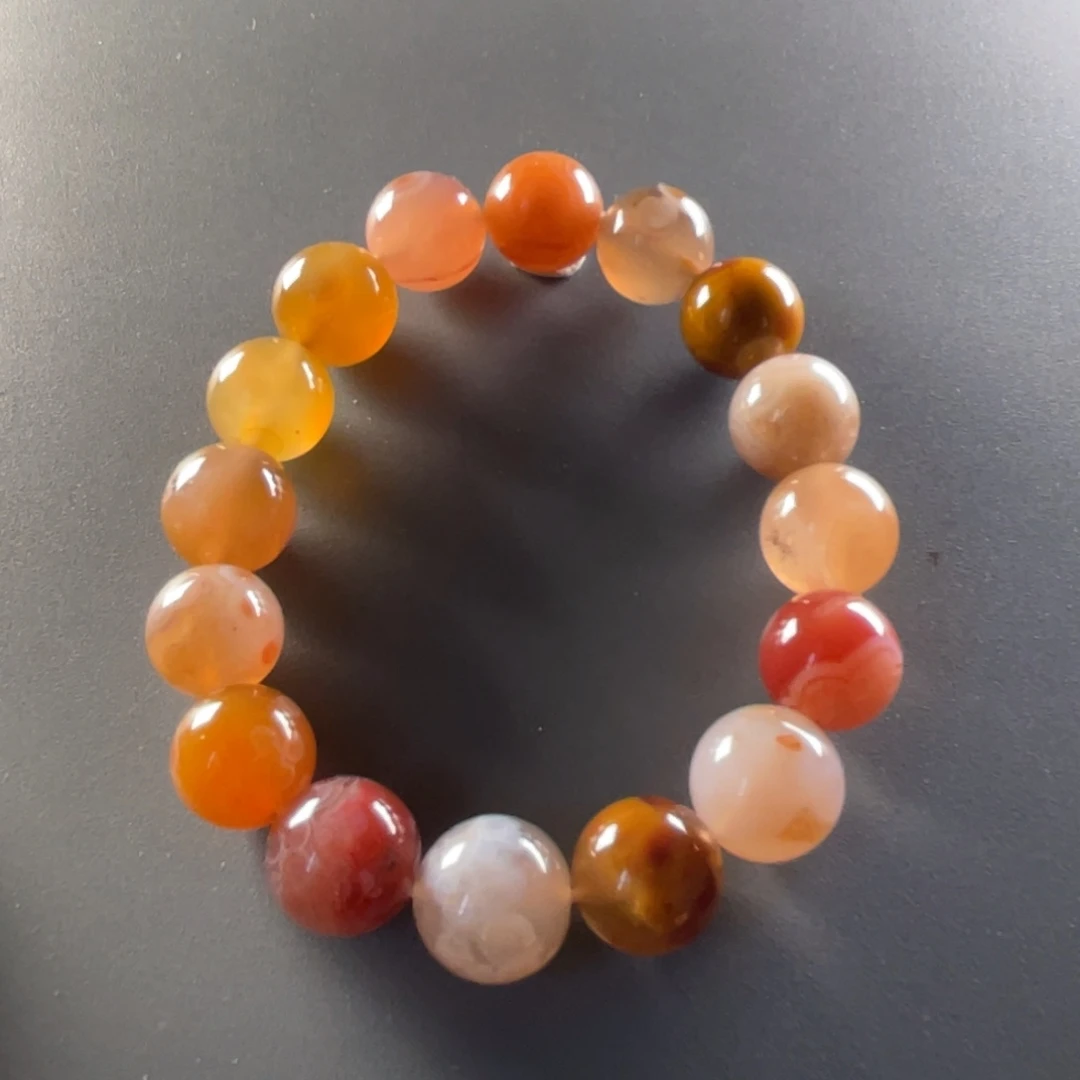 南红玛瑙未镶嵌天然原矿保山蒲票多宝单圈卡13