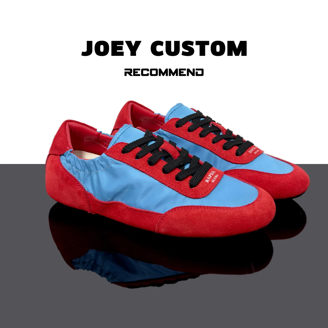 JOEY | 新品上新拼色真皮圆头芭蕾德训鞋女鞋休闲鞋 2046-2