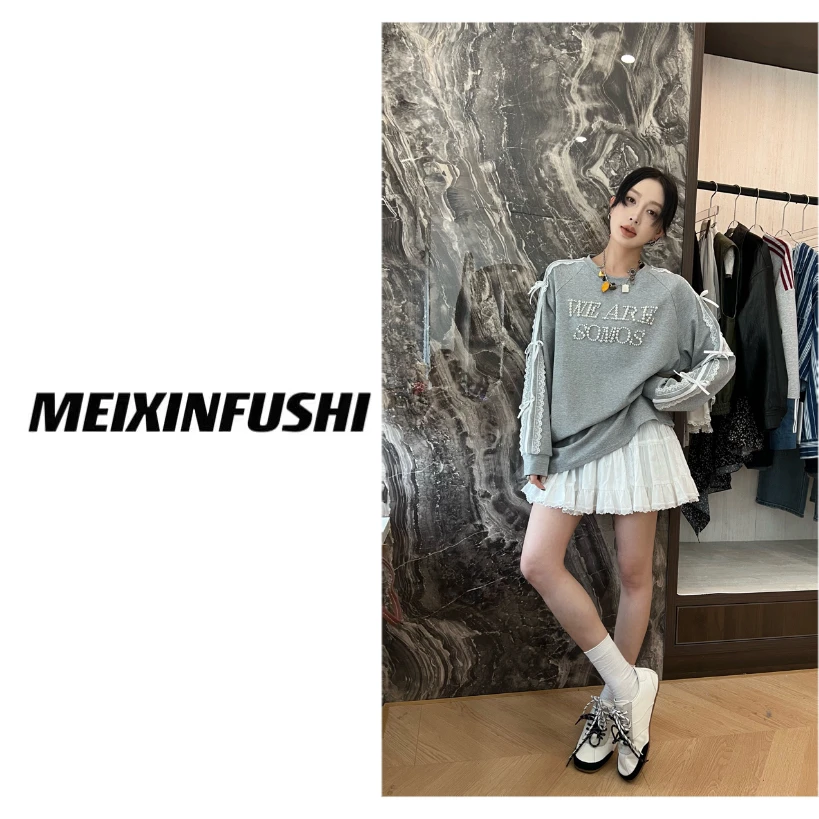 【Mei Xin】袖子蝴蝶结珠珠卫衣/8999/D