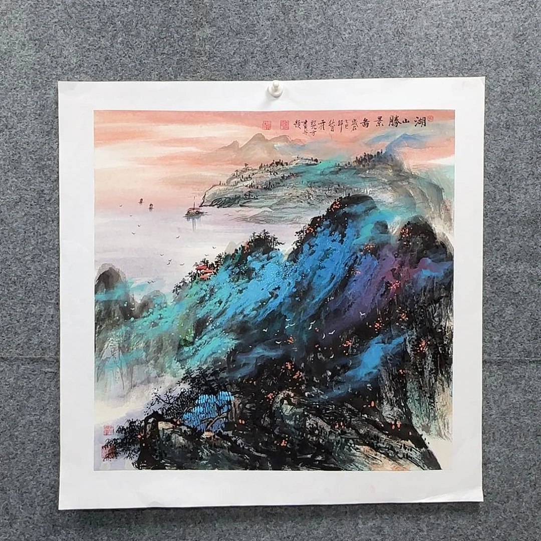 国画68*68纯手绘资春城