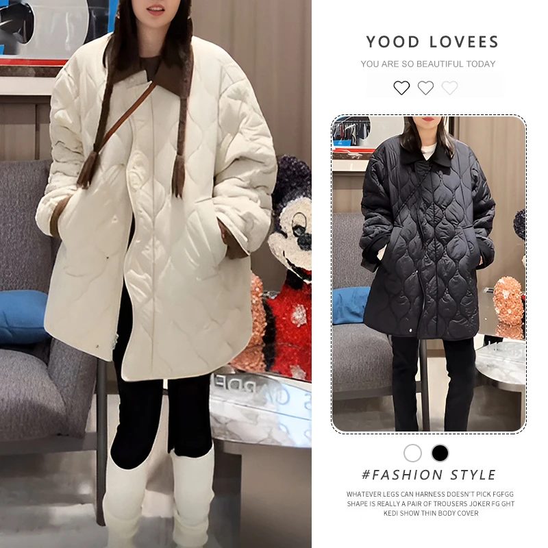 2025新款秋冬慵懒风时尚棉服保暖百搭休闲通勤风设计感潮流女外套