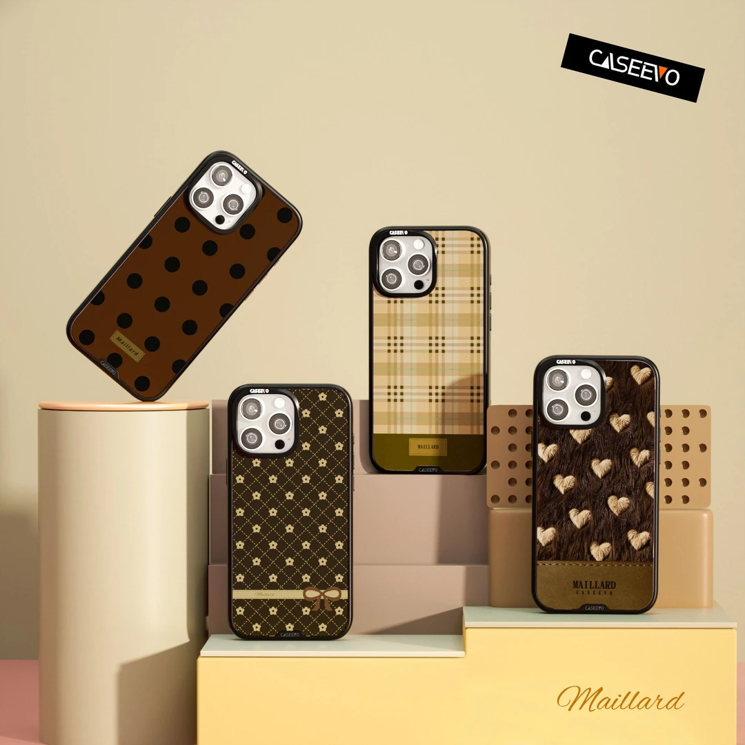 CaseEvo美拉德秋冬潮牌穿搭可换背盖手机壳适用iPhone16/15/14