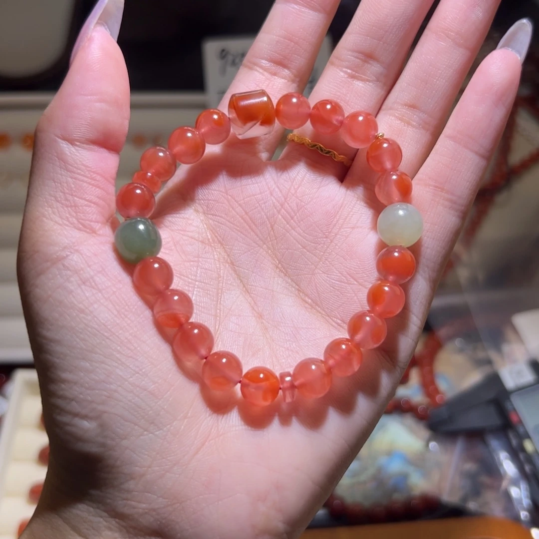 南红玛瑙未镶嵌手串8mm