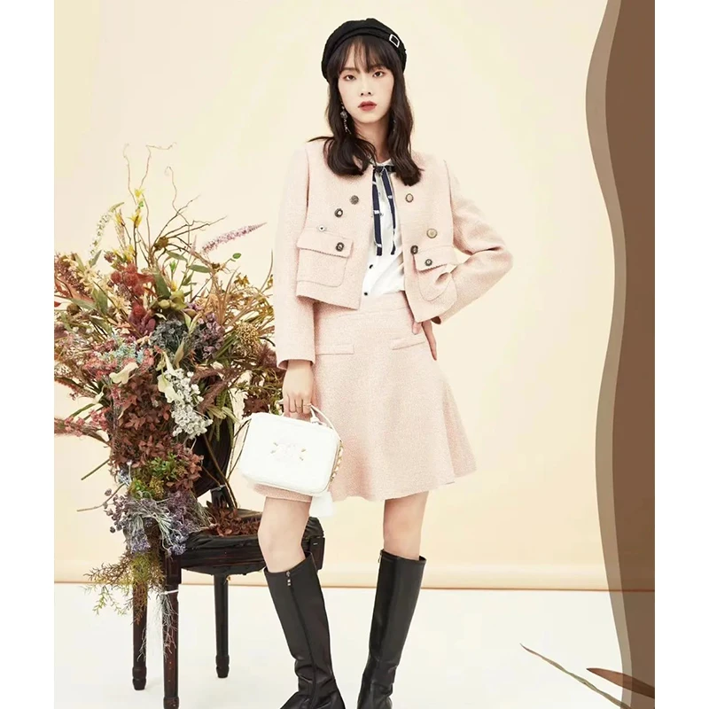 【檬】名媛风防走光高级感半身短裙2025春季新款专柜撤柜女装