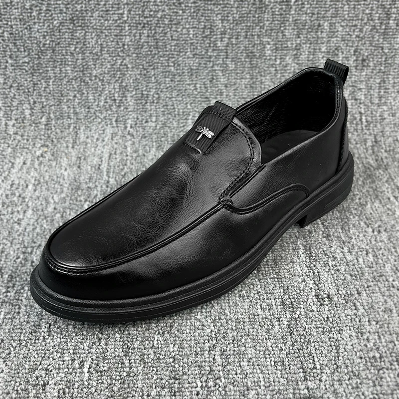 5161新款男士套脚皮鞋时尚正装男鞋子软底休闲皮鞋