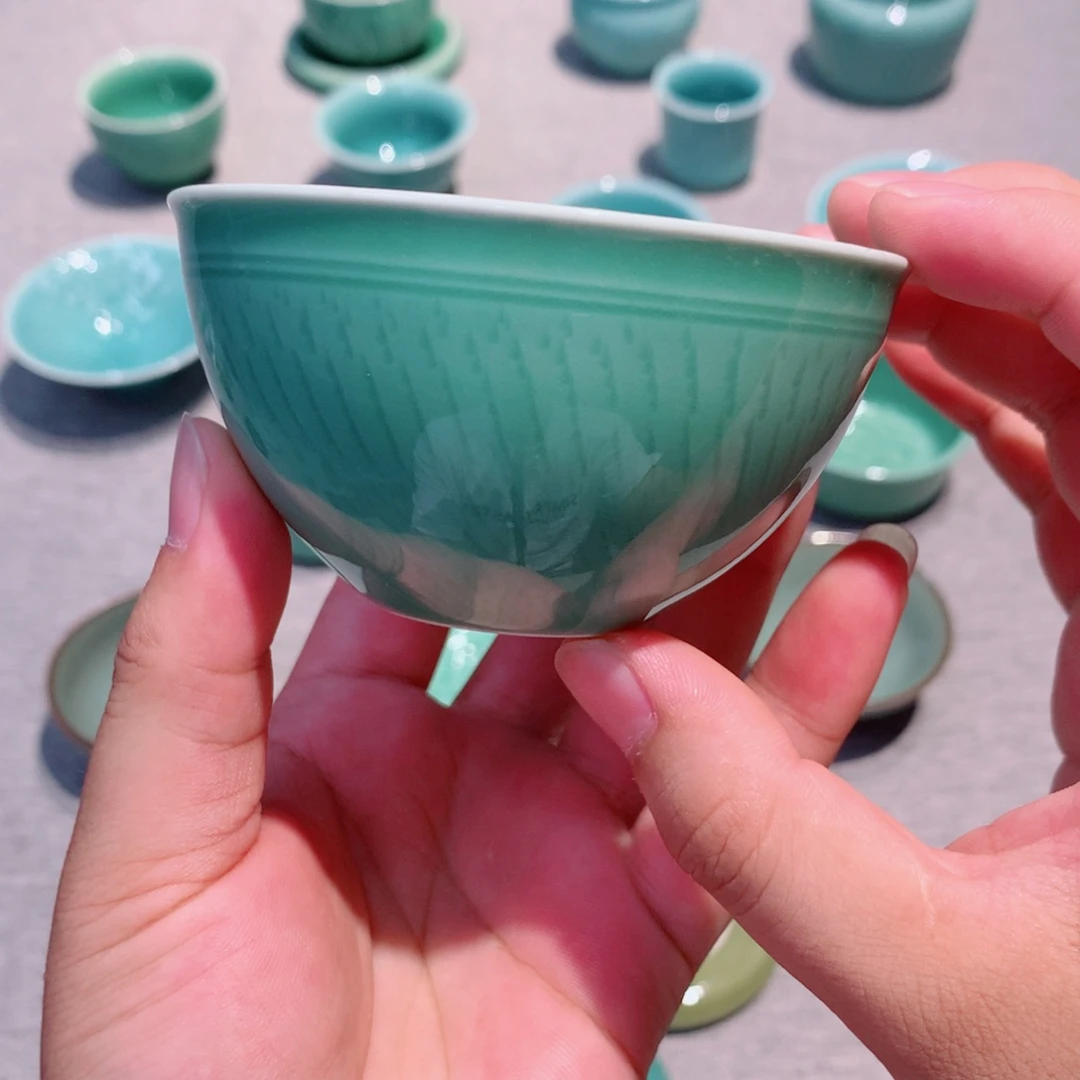 龙泉青瓷茶具杯子