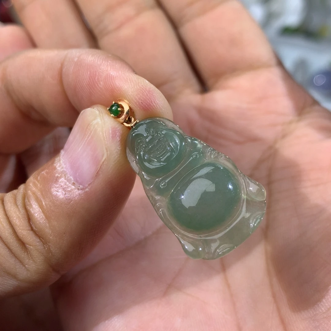翡翠戒指18K金镶嵌