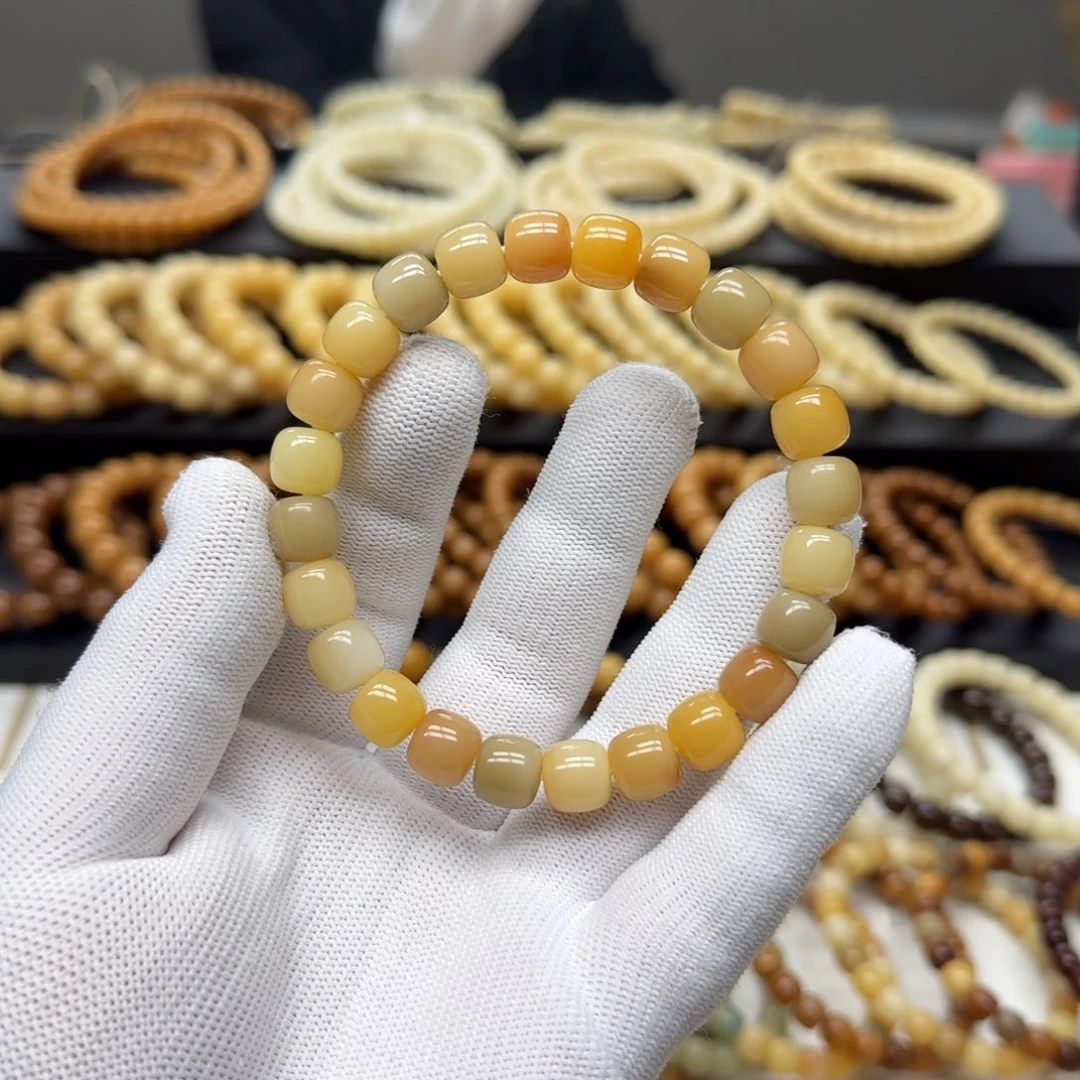 菩提根/象牙果手串9×10 5年 花皮多宝 鬼工