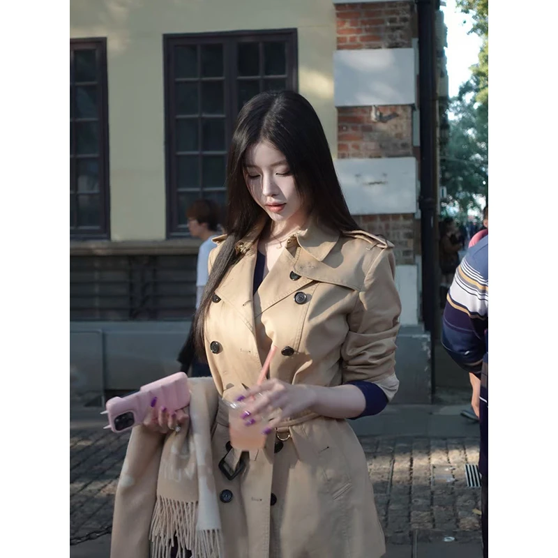 【Fart Shop】正确首选版 英伦风双排扣中长款风衣外套秋冬女