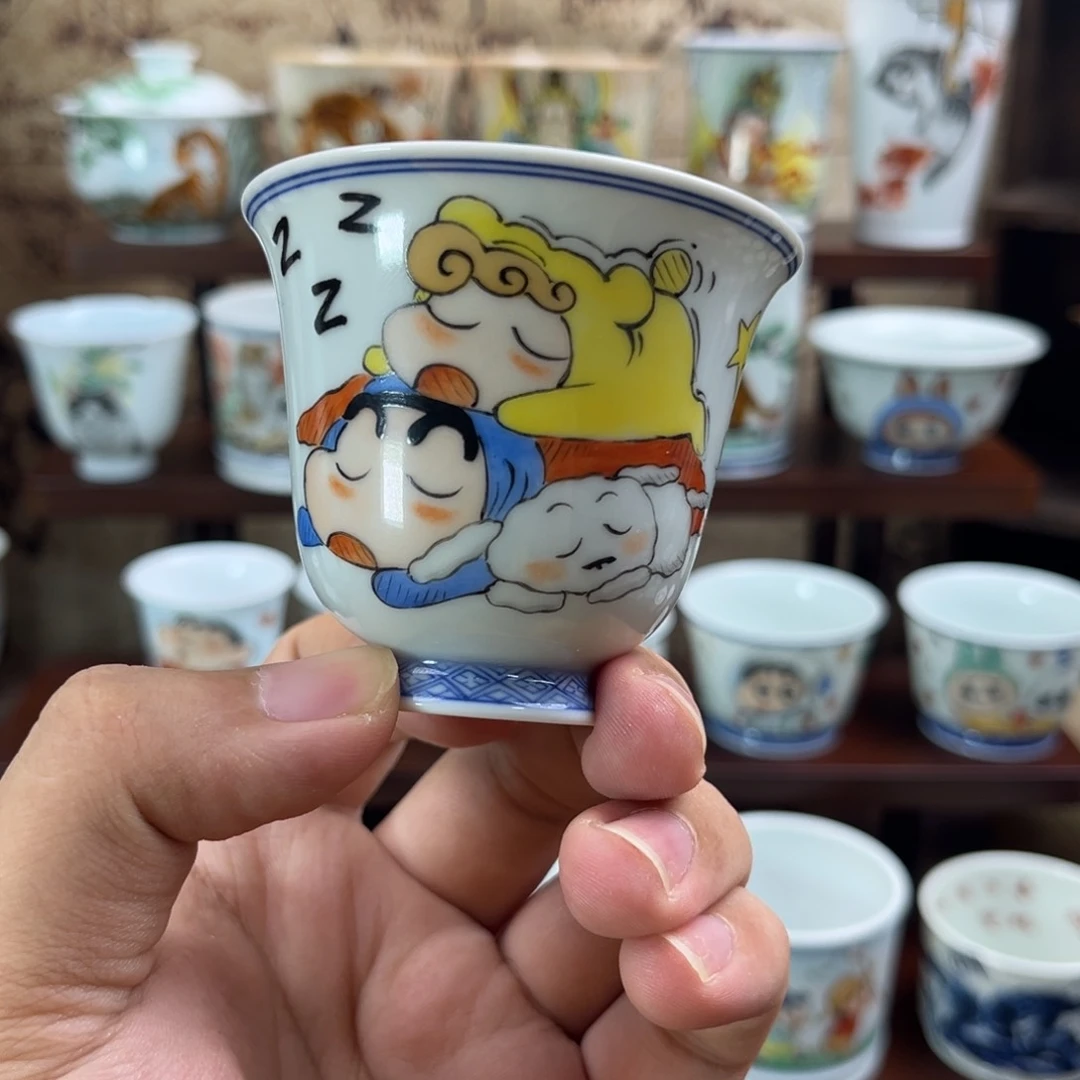 手绘小新铃铛杯子