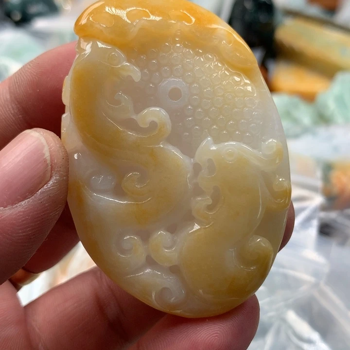 翡翠未镶嵌颈饰保真天然a货翡翠