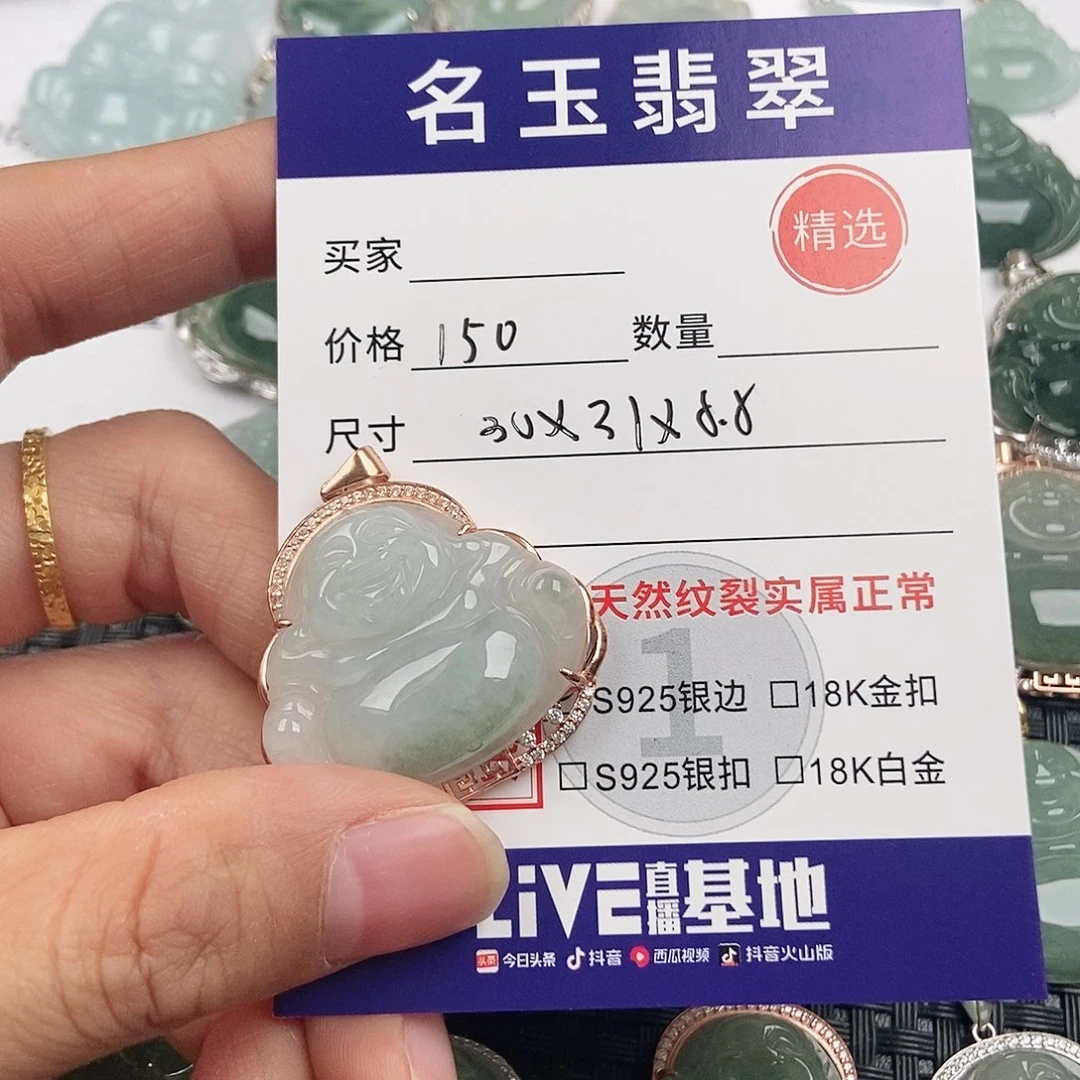 翡翠银S925镶嵌颈饰