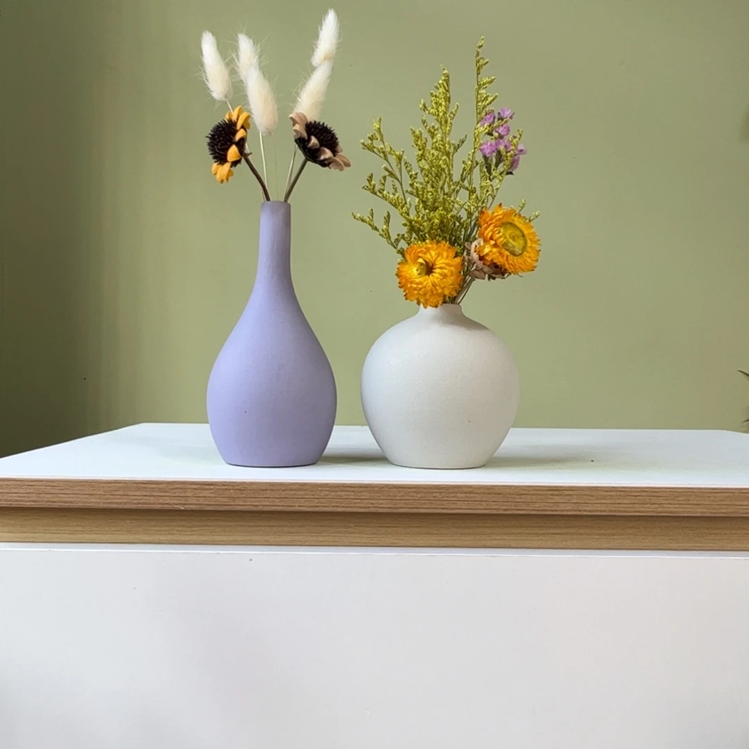 陶瓷花瓶花瓶带花高度20-30厘米左右