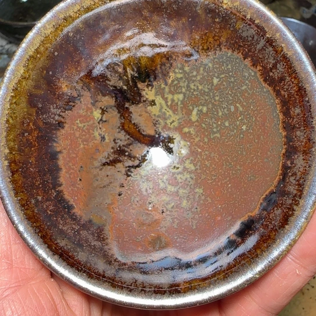 柴烧建盏茶盏茶杯676