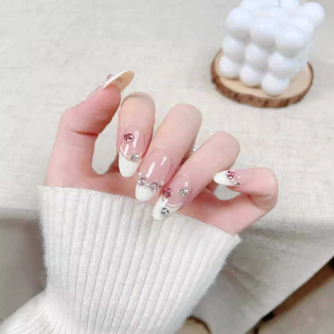 【公主殿下】新款手工美甲贴片高级感法式猫眼长款高级感穿戴甲片