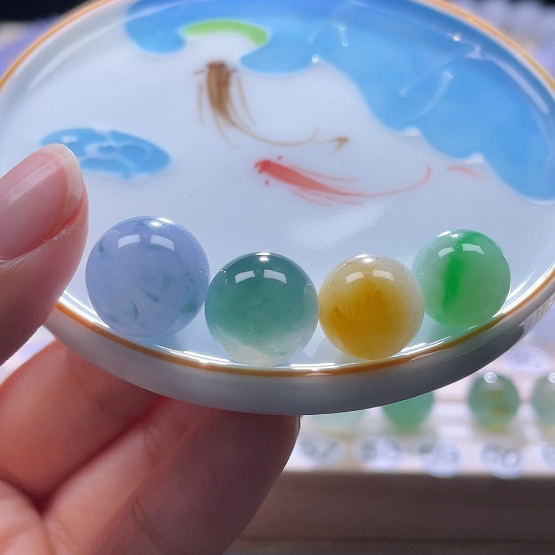 散珠翡翠展示链接勿拍缅甸翡翠a货卡10-13一组