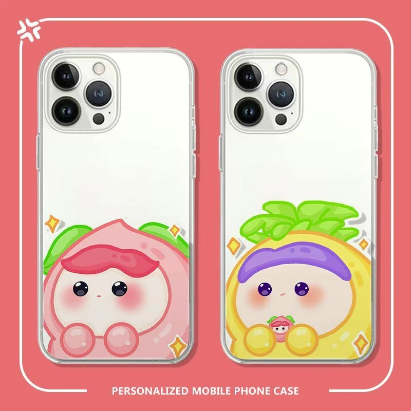 16ProMax手机壳软iPhone13情侣菠萝吹雪华为Nova14适用苹果15可爱