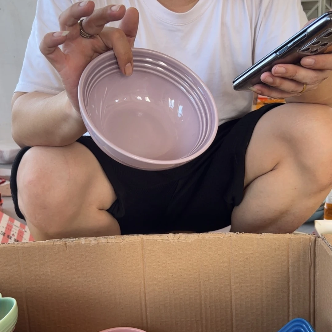 老姊妹家瓷器好漂亮温哥华芋紫面碗