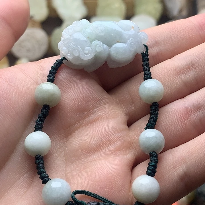 翡翠未镶嵌手链新粉福利