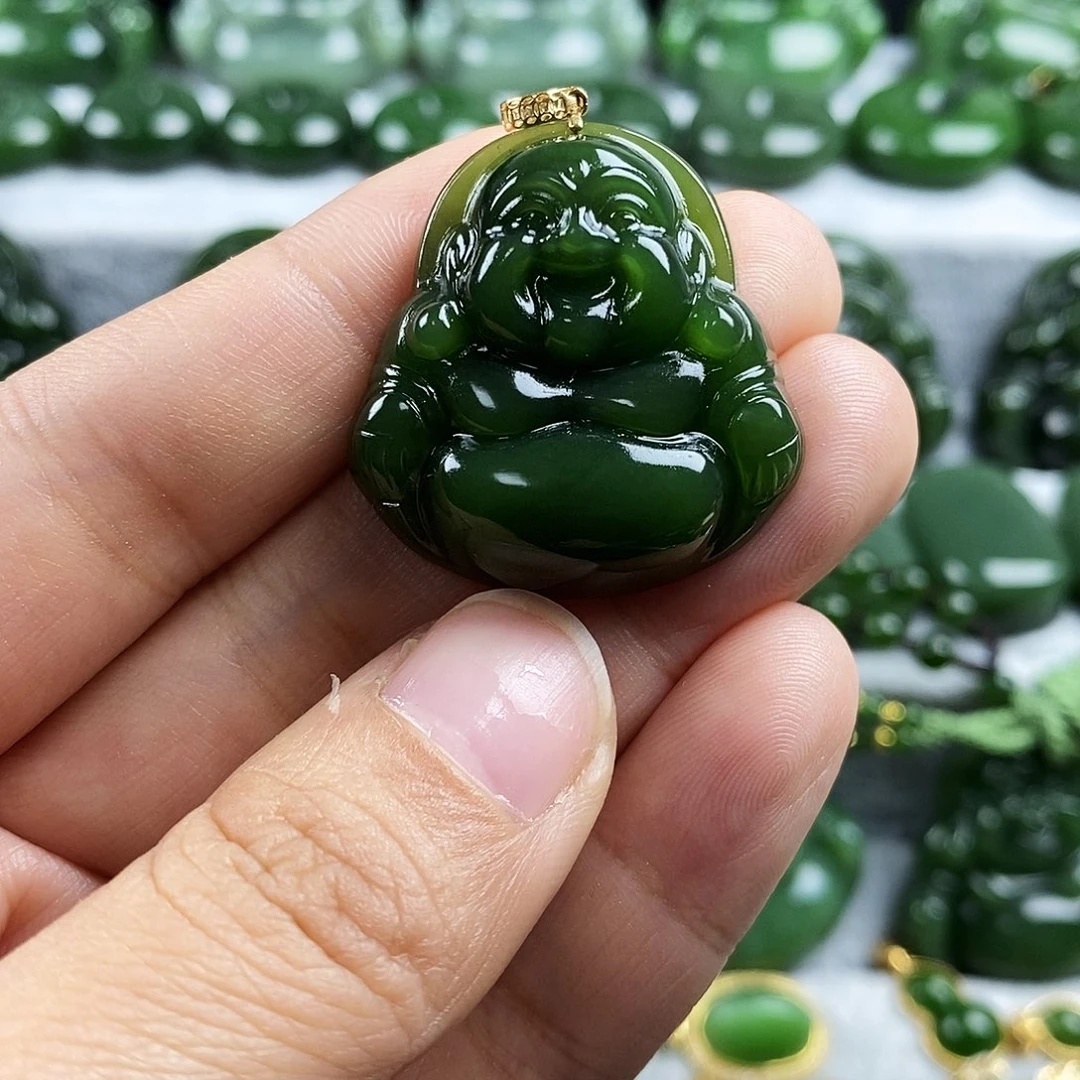 和田玉（碧玉）未镶嵌颈饰30mm