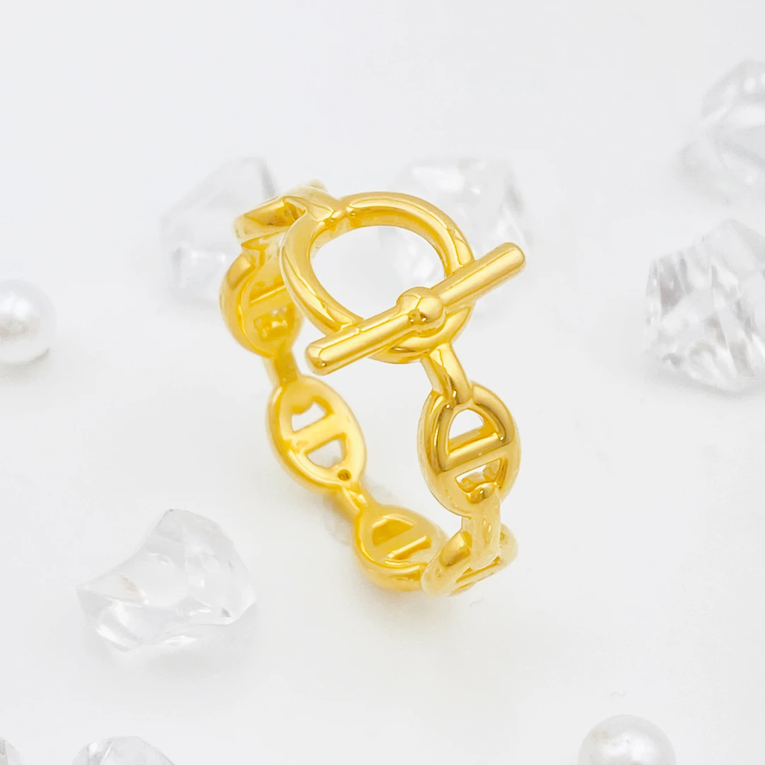 【国潮】足金999 OT猪鼻子戒指 1.32 17圈口