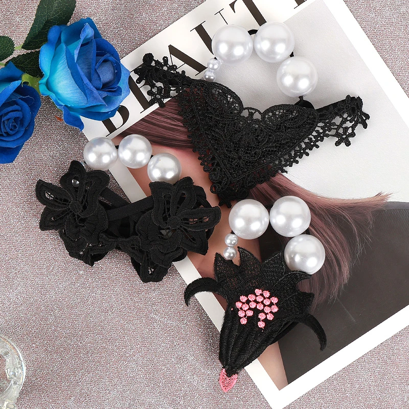 4条混搭气质3CM全黑精致刺绣轻薄透气性感女神镂空诱惑女士内裤