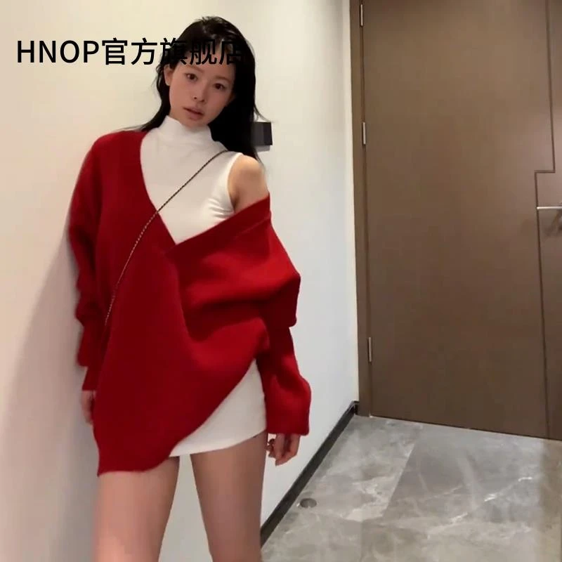 黑色针织毛衣高领内搭连衣裙子女秋冬季2025新款小香韩系穿搭套装