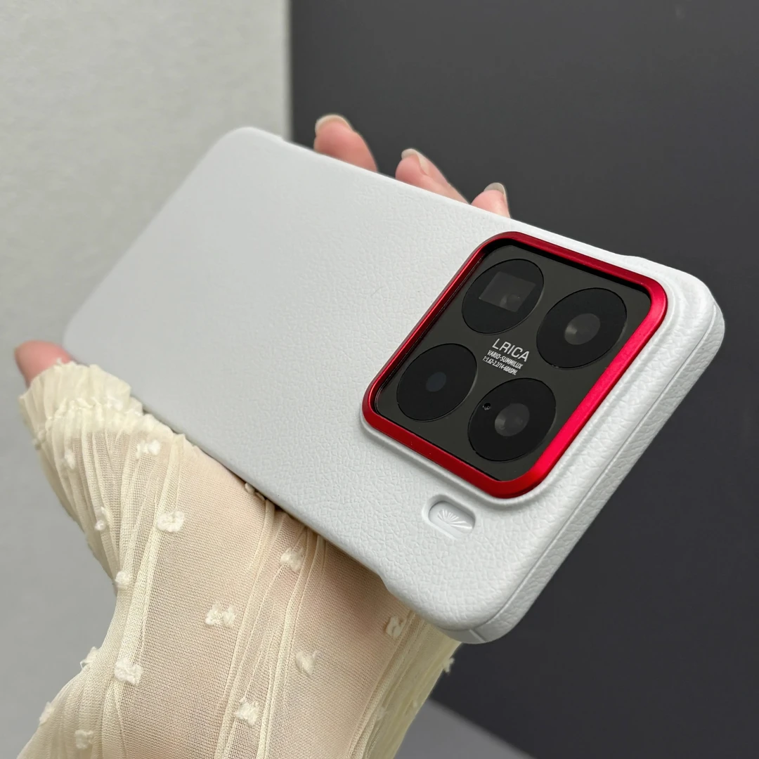 适用小米15手机壳新款MIUI无边框15Pro商务男保护套皮纹超薄高级