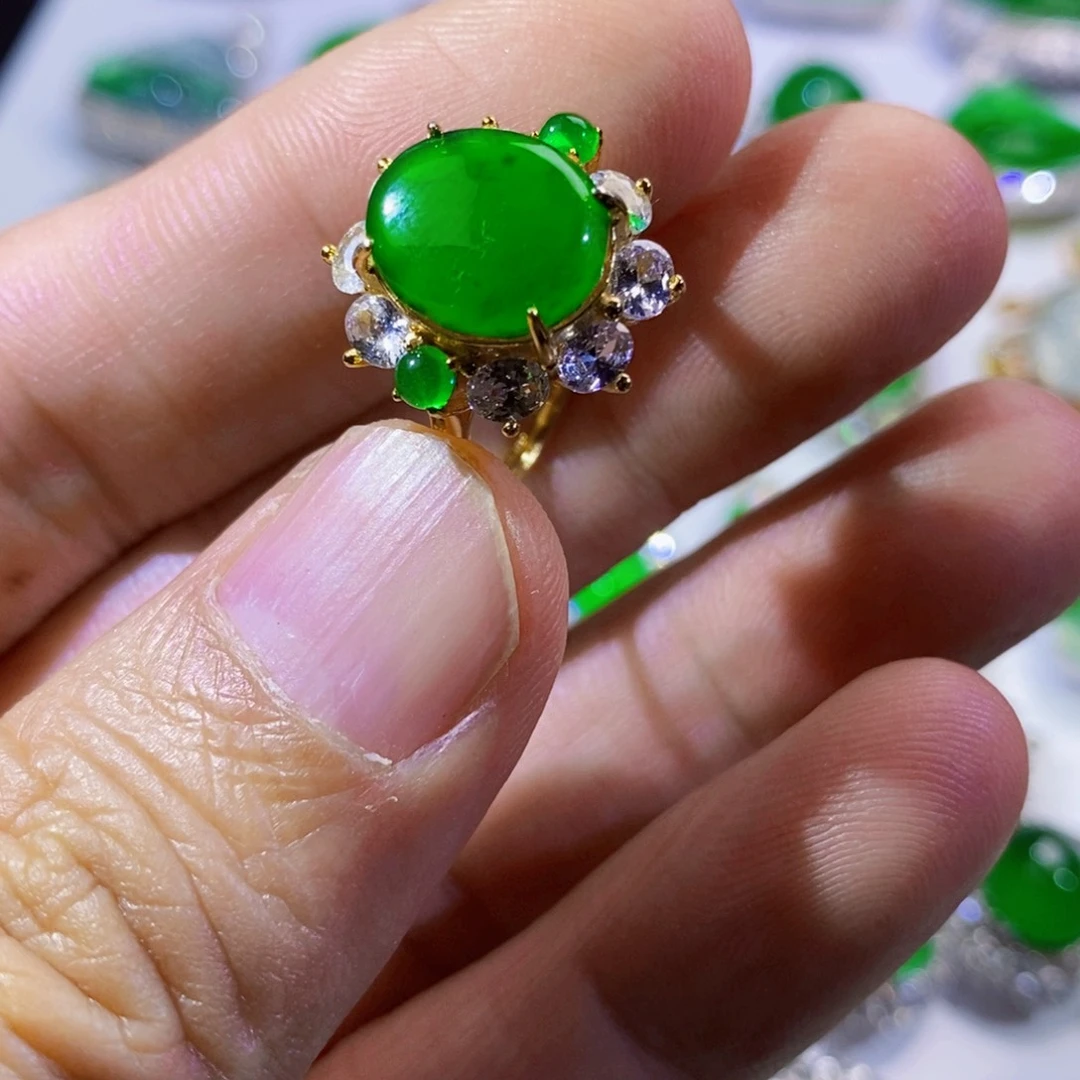 翡翠银S925镶嵌颈饰