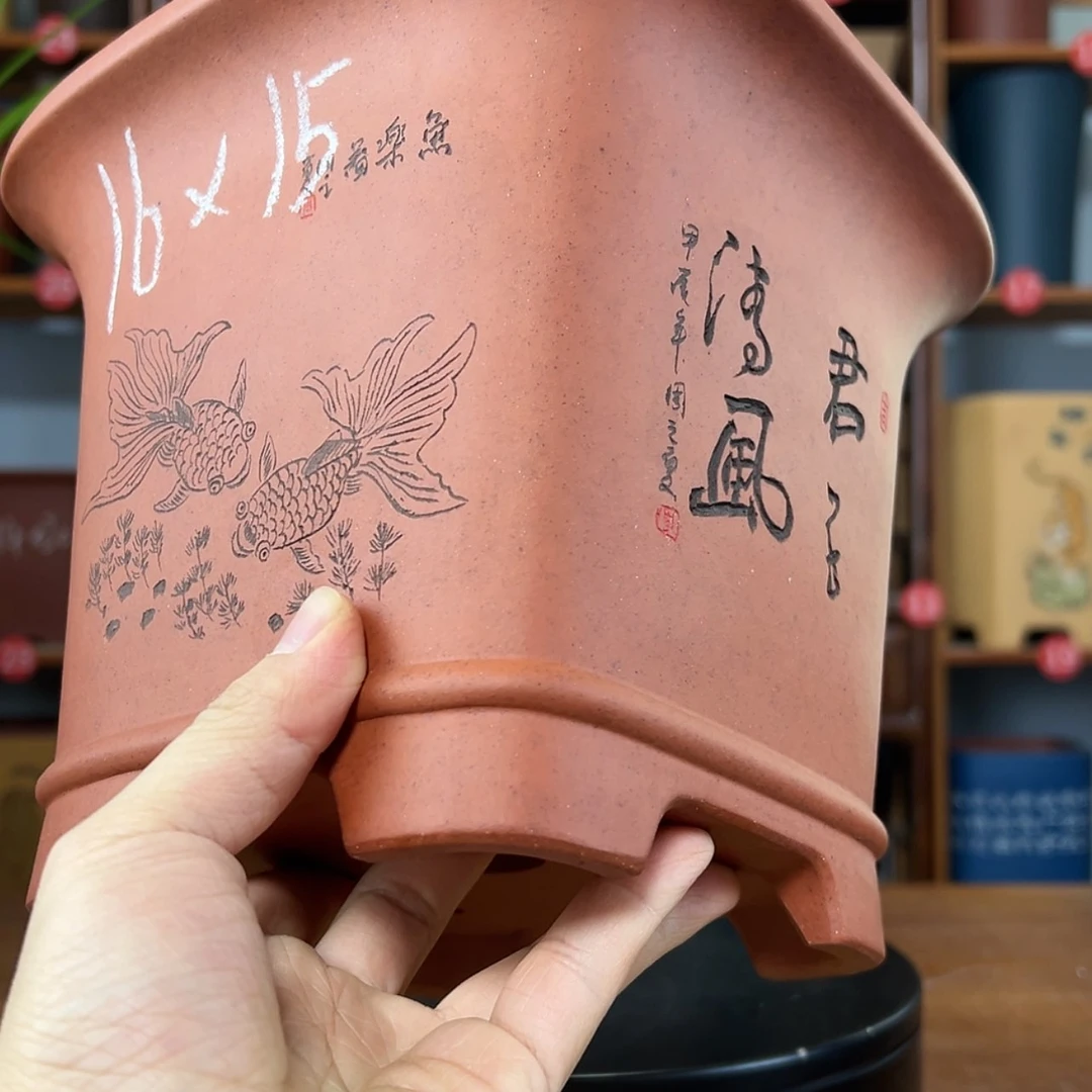 【闪购商品】紫砂花盆刚*周之夏精品紫砂花盆