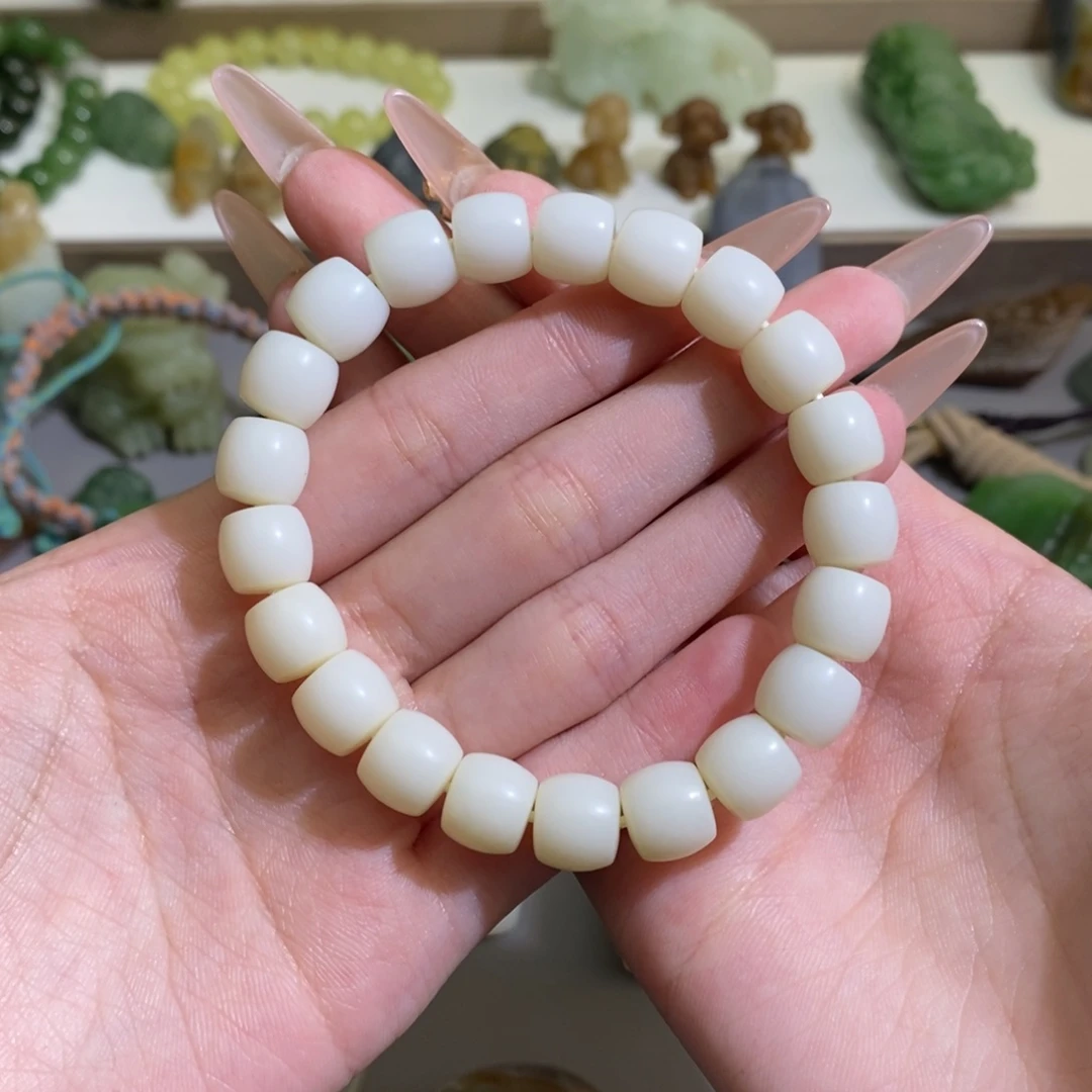 和田玉手串未镶嵌张*