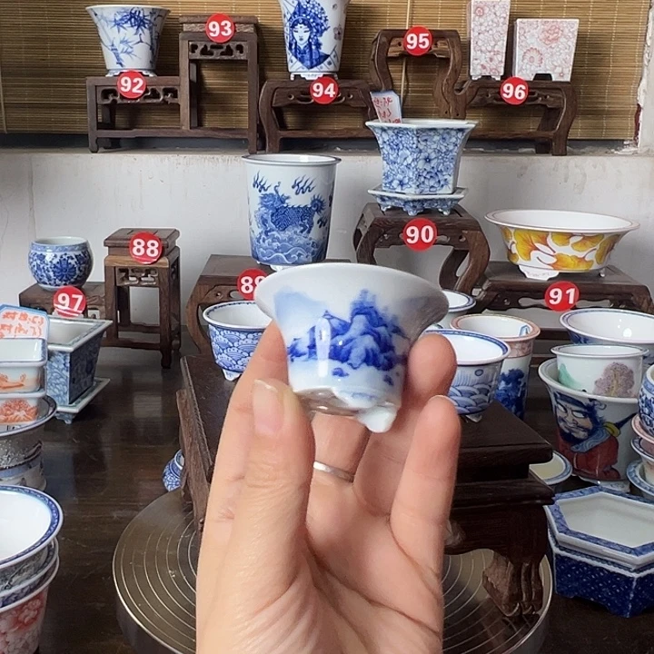 用***2墨奈手绘陶瓷花盆