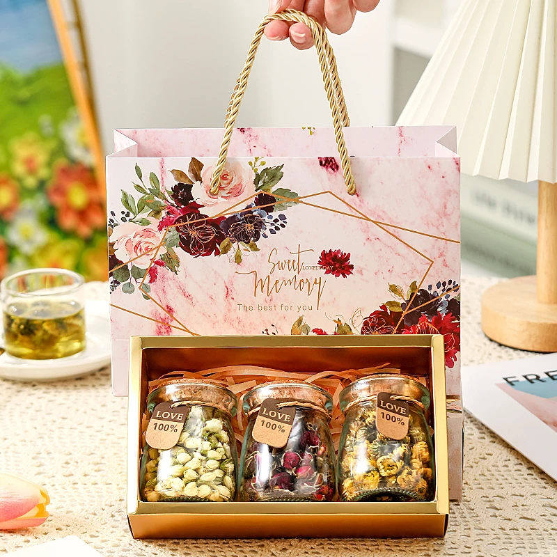 花茶礼盒茉莉花茶公司美容院可定制送长辈客户商务活动创意伴手礼