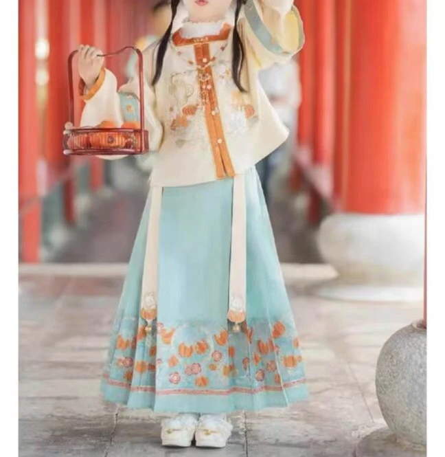 女童汉服改良秋季古风公主仙气古装套装