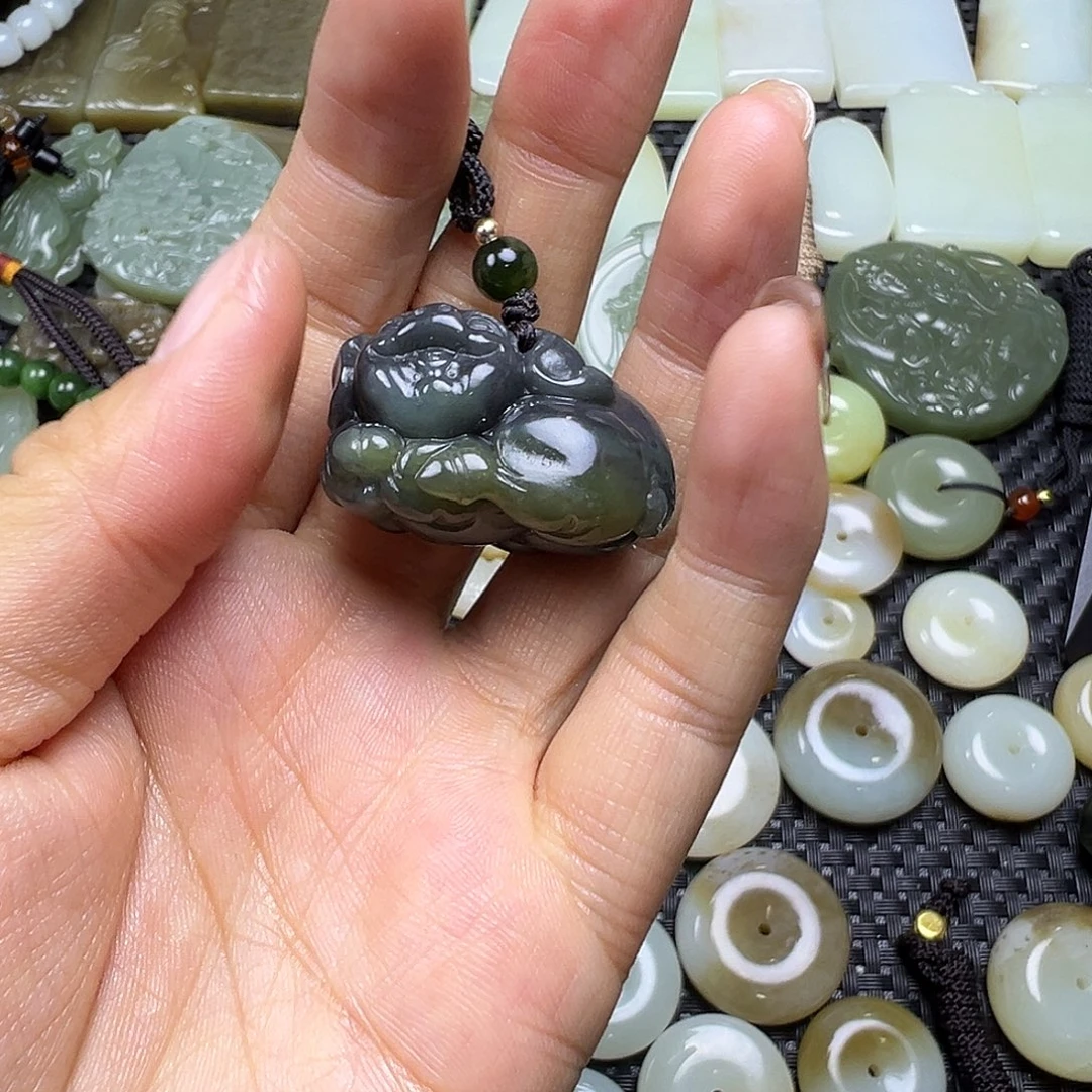 和田玉未镶嵌吊坠(不含链)