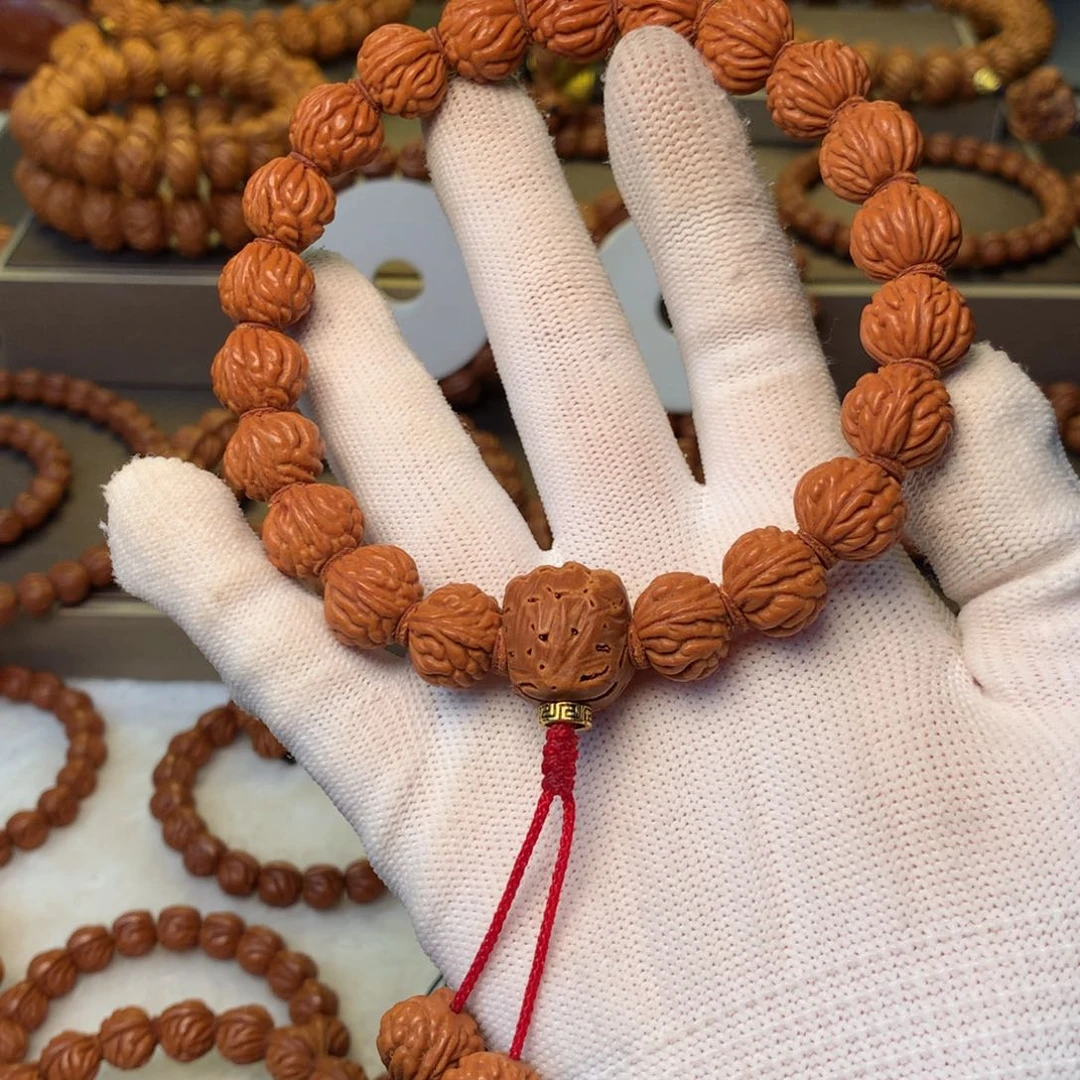 桃核手串秦岭龙纹