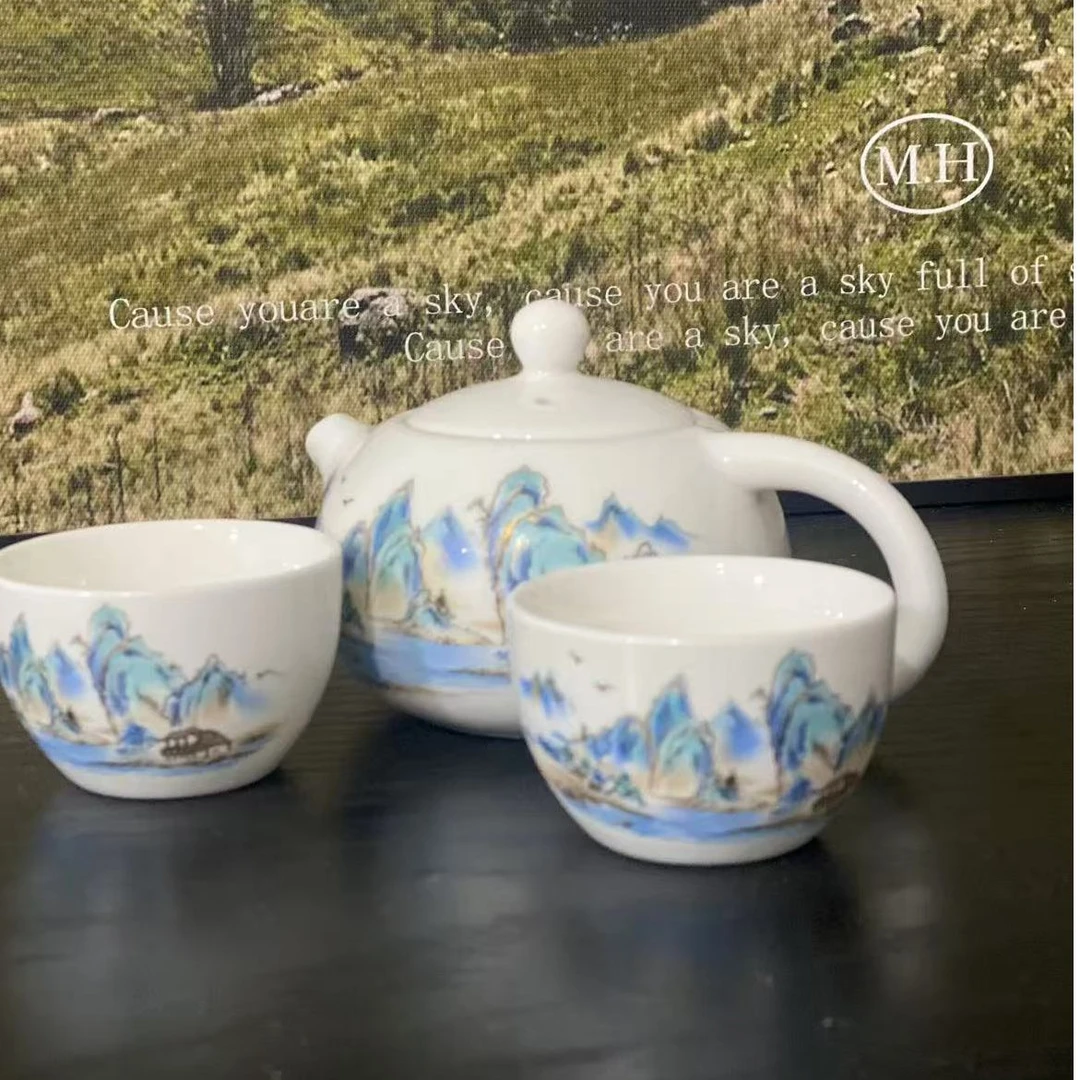 （带两杯）w2459青山羊脂玉西施壶一壶两杯