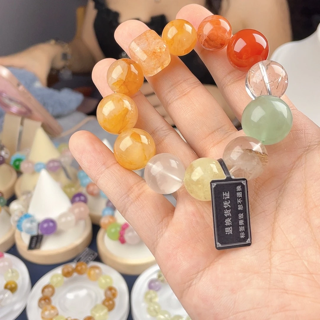 银S925镀金镶嵌手链水晶