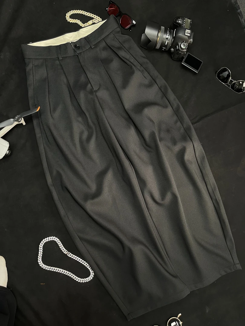 进口面料弯刀复合潮牌西装裤