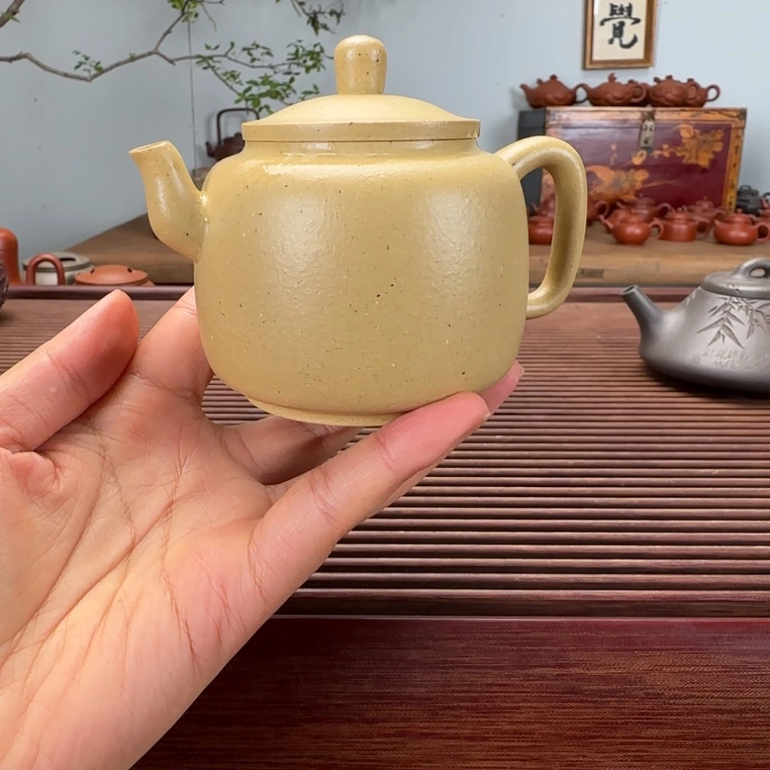 茶壶紫砂大水潭本绿半手