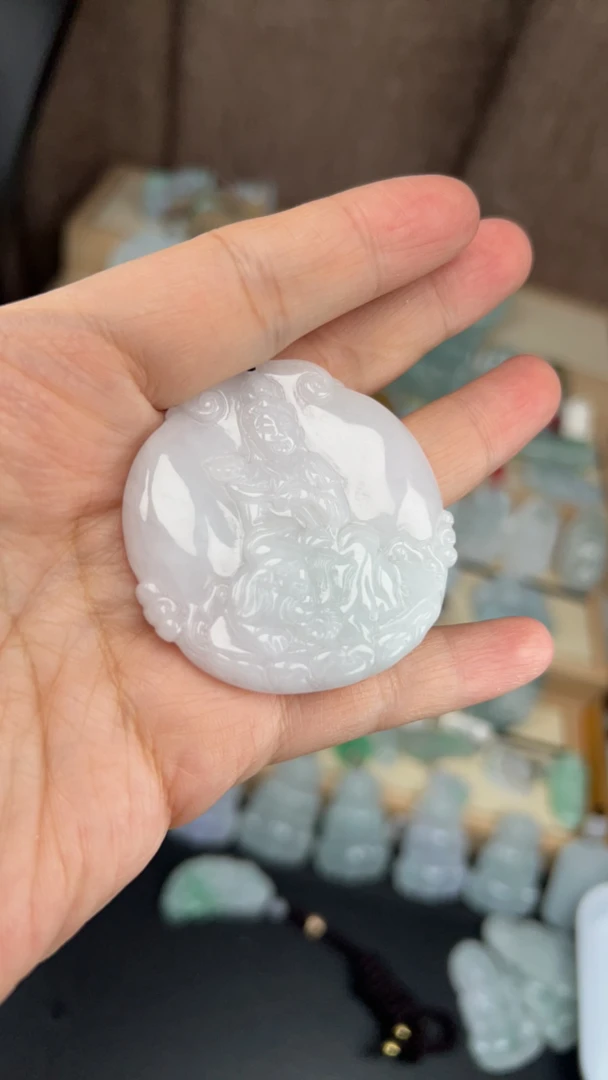 天然翡翠A货普贤菩萨