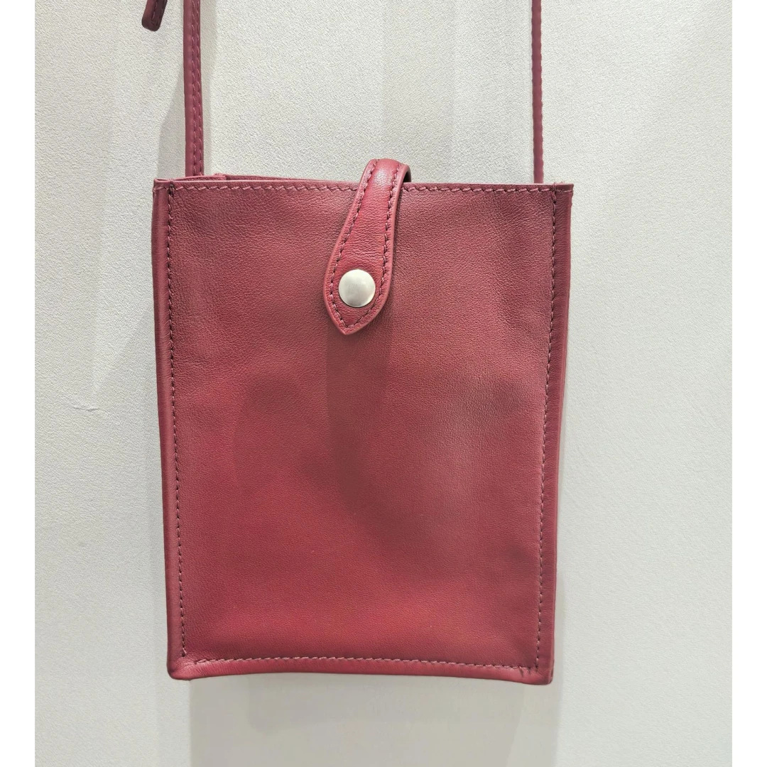 【钱老板专享】高级斜挎手机袋羊皮8030 尺寸13.5*4*17cm