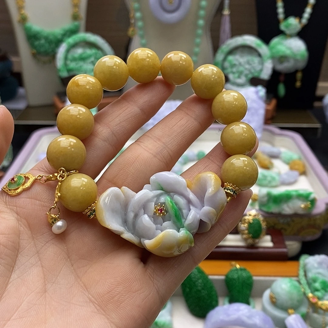 翡翠未镶嵌颈饰天然