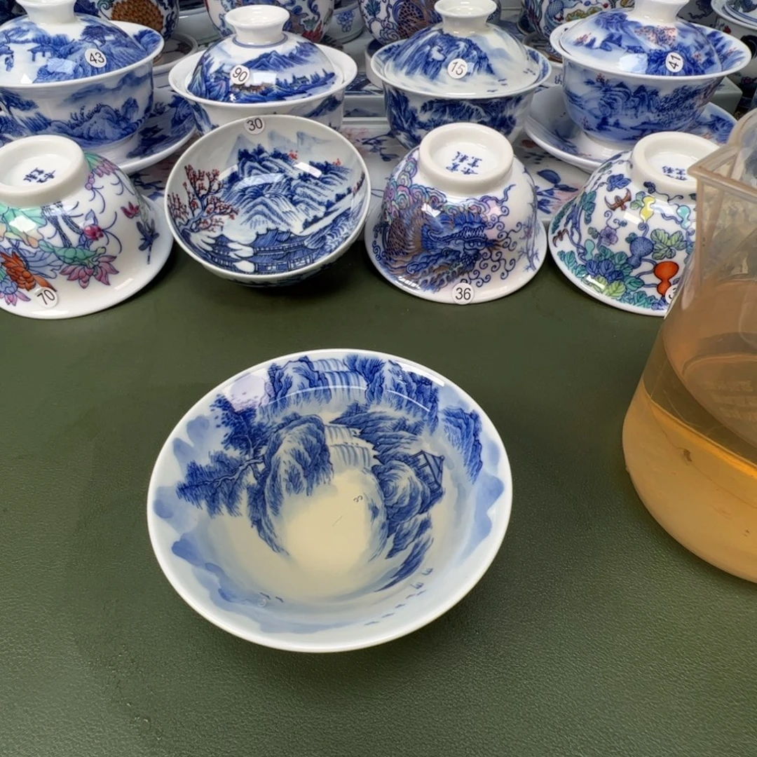 陶瓷景德镇纯手工纯手绘茶具木木64