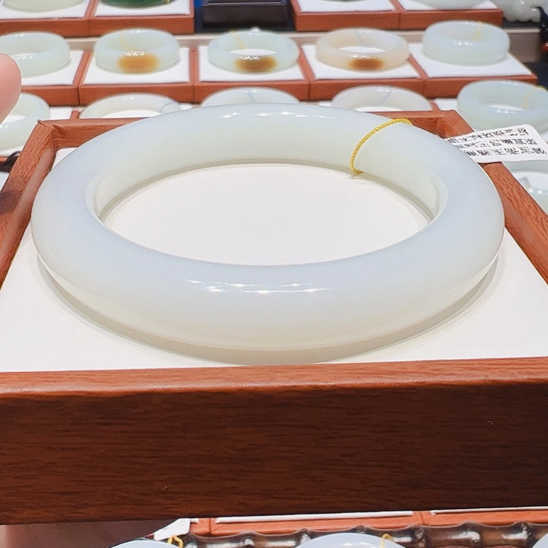 和田玉未镶嵌手镯羊脂白5960