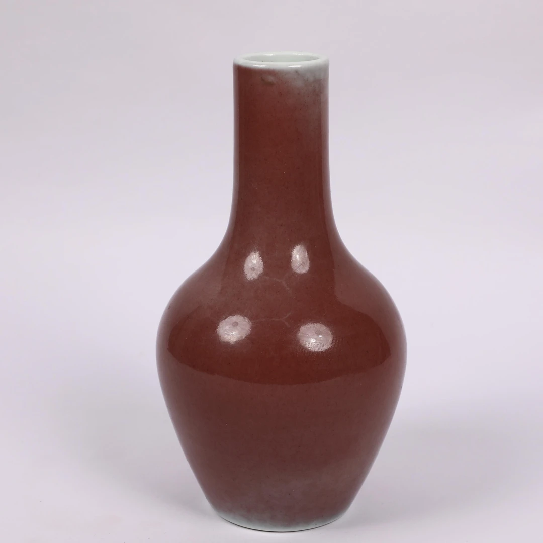 古陶瓷/祭红釉长颈瓶LOT4791-7-4