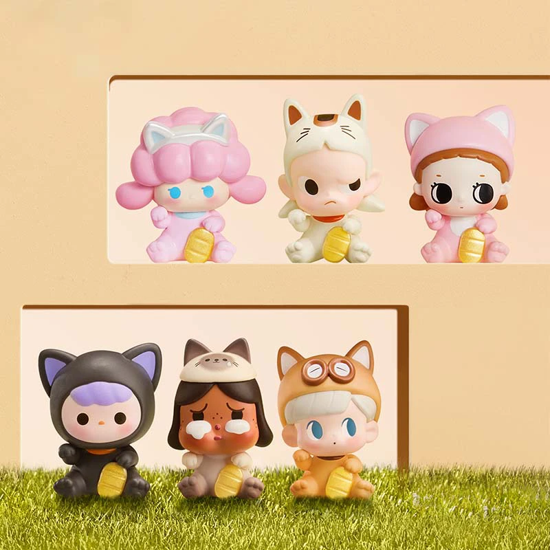 （默认拆盒）泡泡招财猫萌粒手办